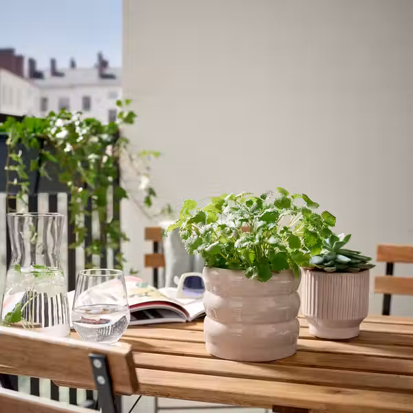 HASSELBUKETT ХАССЕЛБУКЕТТ Кашпо - д/дома/улицы/бежевый 12 см - фото 4