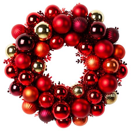 Украшение, венок, красный/золотой 38 см IKEA VINTER 2020 ВИНТЕР 2020 004.758.66