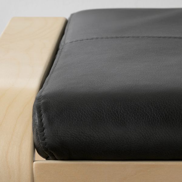 Табурет для ног, березовый шпон, Смидиг черный IKEA ПОЭНГ 292.515.83 - фото 3