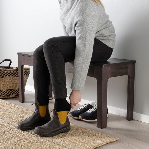 Скамья, темно-коричневый, 105x36 см IKEA EKEDALEN ЛЕН ЭКЕДАЛЕН 403.407.62 - фото 8