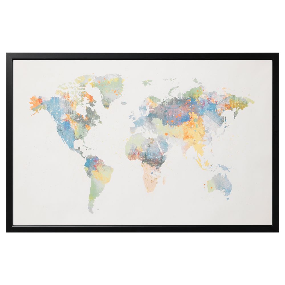 Картина с рамой БЬЁРКСТА, Наш мир, черный (118x78 см) - фото 1