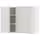 METOD Навесной шкаф с полками/2дверцы - белый/Aspudden светло-серый 80x60 см
