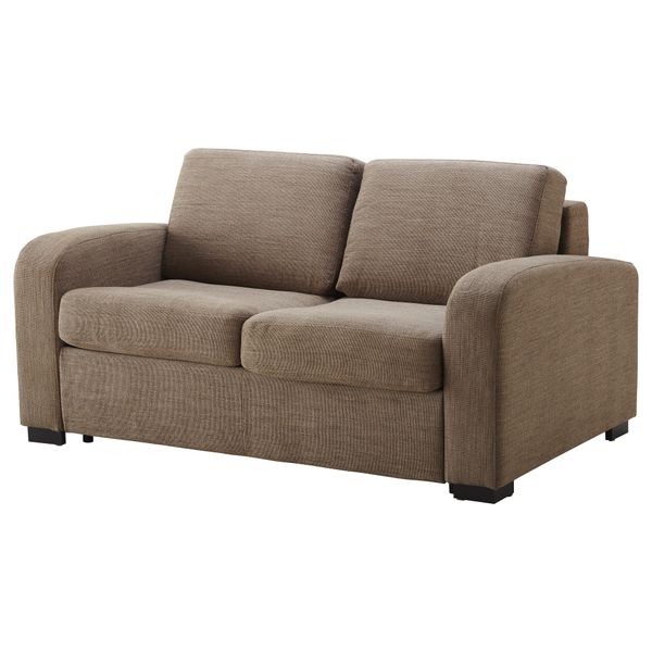 Диван-кровать 2-местный ИНГЕЛЬСТАД, Хенста светло-коричневый - фото 1