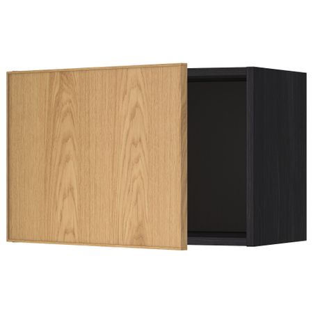 Шкаф навесной МЕТОД, черный, Экестад дуб