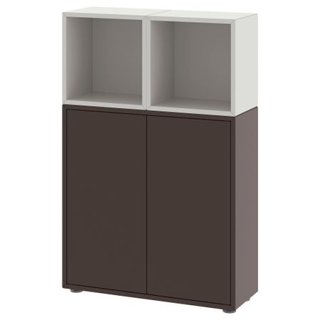Комбинация шкафов с ножками, 70x35x107 см, темно-серый, светло-серый IKEA EKET ЭКЕТ 394.950.81