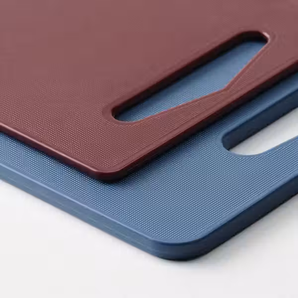 BERGTUNGA Разделочная доска, 2 шт. - темно-синий/красный - схема-чертеж с размерами