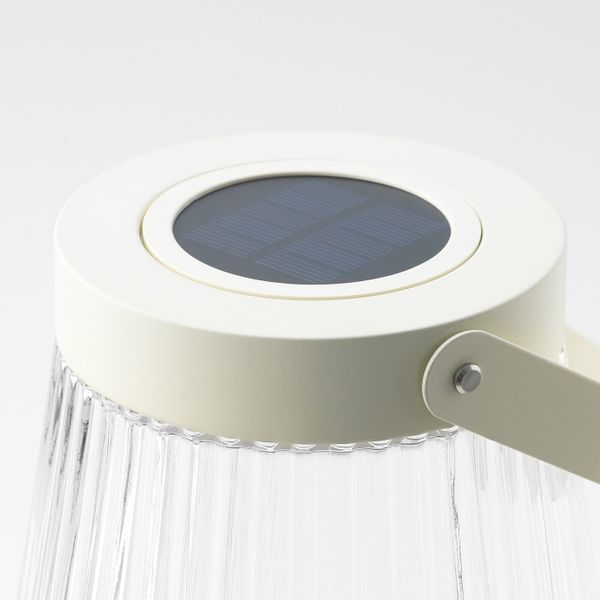 Напольный светодиод светильник, солнечный бт, для сада, прозрачное стекло 42 см IKEA СОЛВИДЕН 904.614.12 - фото 2