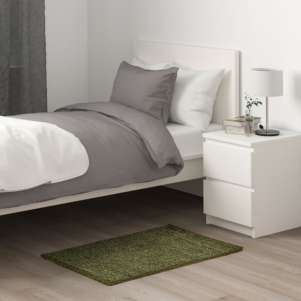 Ковер, короткий ворс, темно-зеленый 60x90 см IKEA LANGSTED ЛАНГСТЕД 604.951.83 - схема-чертеж с размерами