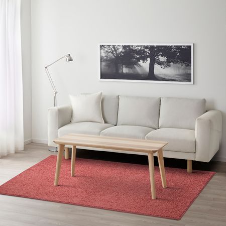 Ковер, длинный ворс, светлый коричнево-красный 133x180 см IKEA ALLERSLEV АЛЛЕРСЛЕВ 905.087.06