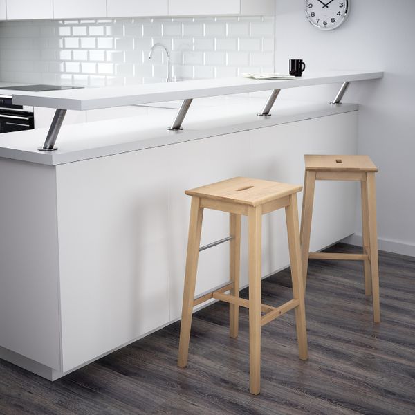 Табурет барный, береза 74 см IKEA NILSOLLE НИЛЬСОЛЛЕ 904.864.60 - фото 2