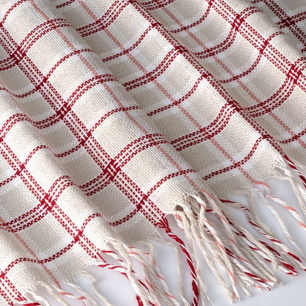 Плед, клетка/красный 130x180 см IKEA НОРДХИЛЬД 304.690.86 - схема-чертеж с размерами