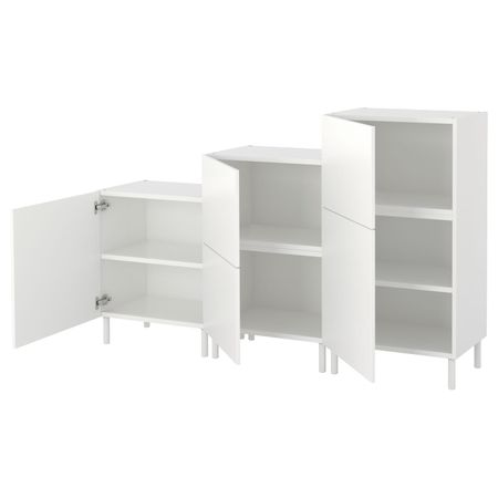 Шкаф, белый/Фоннес белый 180x42x113 см IKEA OPPHUS ОПХУС 792.401.39