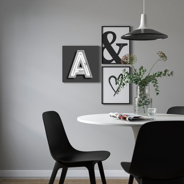 Картина, 40x40 см, буква А IKEA PJÄTTERYD ПЬЕТТЕРИД 605.681.22 - фото 3