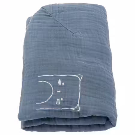 VÄDRA Чехол на пеленальную подстилку - бежевый/синий 48x74 см