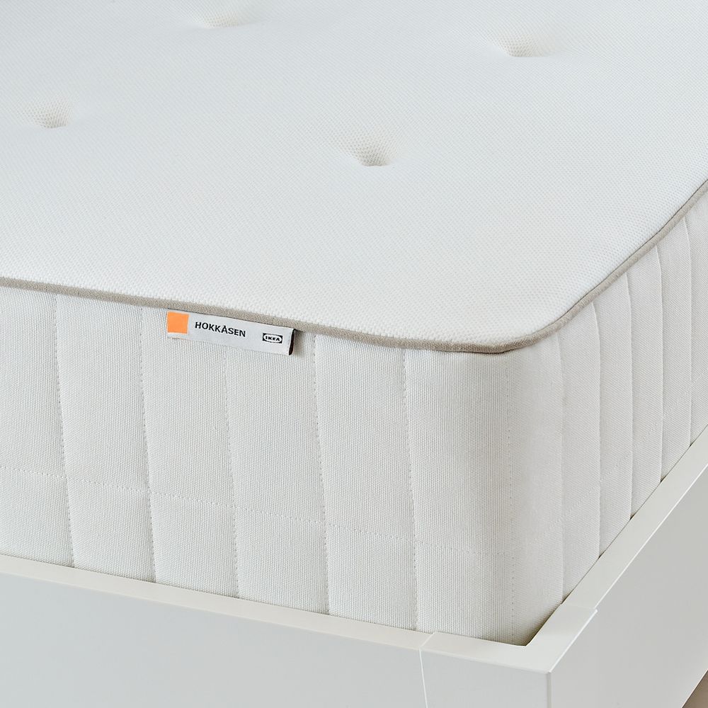Матрас с пружинами карманного типа, очень жесткий/белый 160x200 см IKEA HOKKÅSEN ХОККОСЕН 204.849.64 - фото 1
