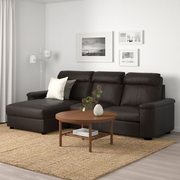 3-местный диван, с козеткой/Гранн/Бумстад темно-коричневый IKEA LIDHULT ЛИДГУЛЬТ 492.571.31 - фото 2