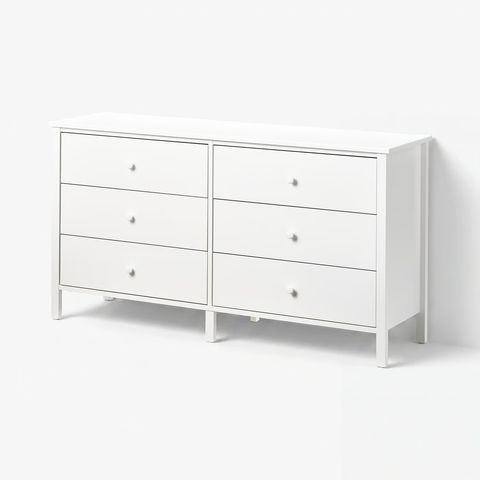 KILBERGET Комод с 6 ящиками - белый 144x78 см