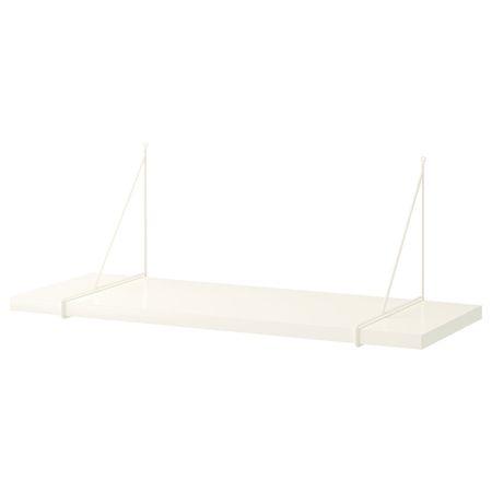 Полка навесная, белый/белый 80x30 см IKEA BERGSHULT БЕРГСХУЛЬТ / PERSHULT ПЕРСГУЛЬТ 292.907.49