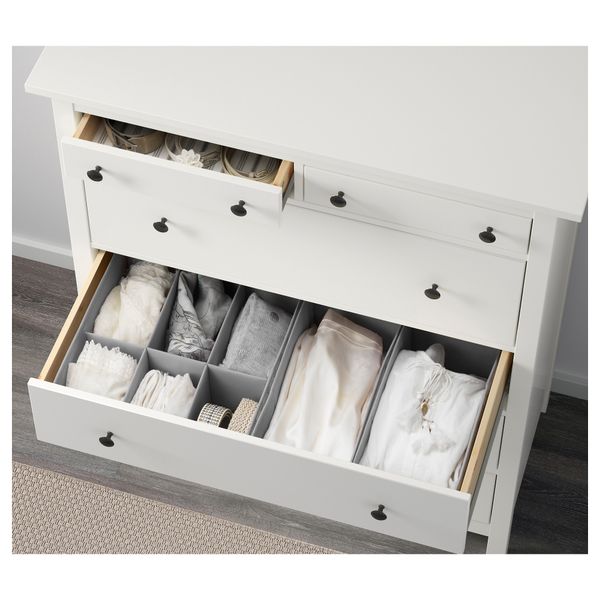 Комод с 6 ящиками ХЕМНЭС, белый (108x131 см) - фото 3