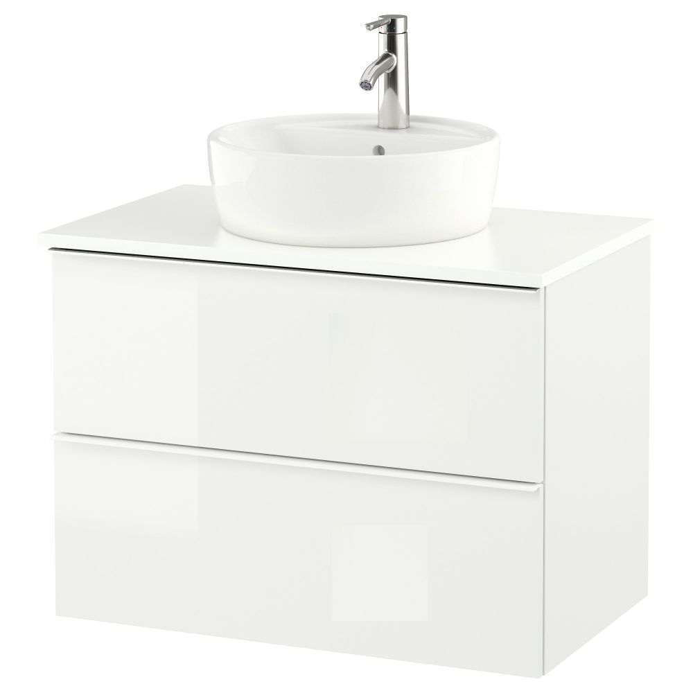 Шкаф под раковину, столешница 45, раковина, 82x49x74 cm IKEA GODMORGON ГОДМОРГОН, TOLKEN ТОЛКЕН, TÖRNVIKEN ТОРНВИКЕН 893.087.08 - фото 1