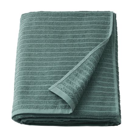 Простыня банная, 100x150 см, серо-бирюзовый IKEA VÅGSJÖN ВОГШЁН 304.880.37