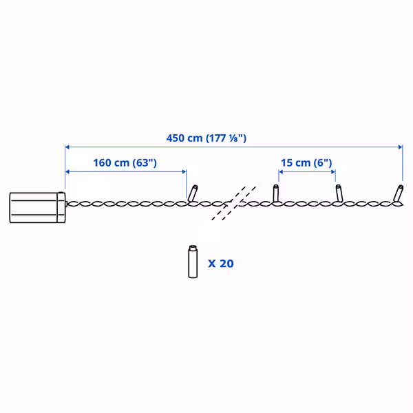 IKEA, дополнительный ракурс - схема-чертеж с размерами