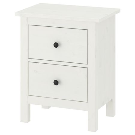 HEMNES Комод с 2 ящиками - белая морилка 54x66 см