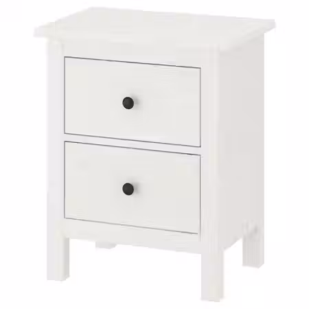 HEMNES Комод с 2 ящиками - белая морилка 54x66 см
