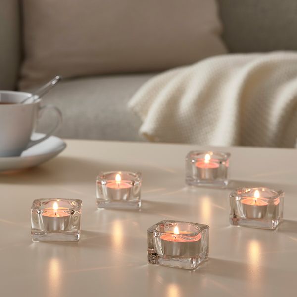 Свеча греющая ароматическая, Вишневый/ярко-розовый IKEA SINNLIG СИНЛИГ 304.825.54 - фото 2