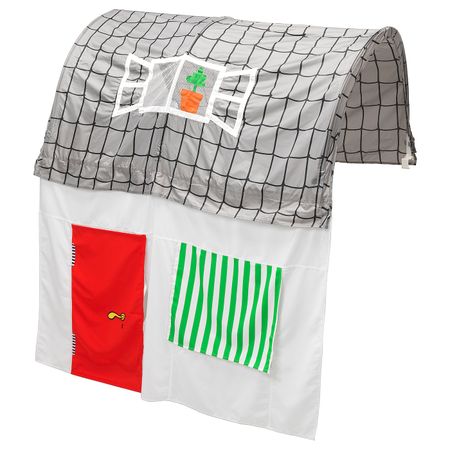 Полог с драпировкой, серый-белый IKEA KURA КЮРА 703.668.02