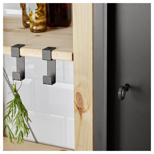 2 секции, полки/шкаф/комод ИВАР, сосна, серый (92x30x179 см) - фото 4