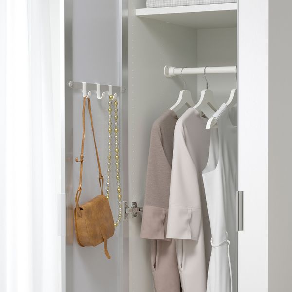 Дверца с петлями, зеркальное стекло 40x180 см IKEA STRAUMEN СТРАУМЕН 494.162.86 - схема-чертеж с размерами