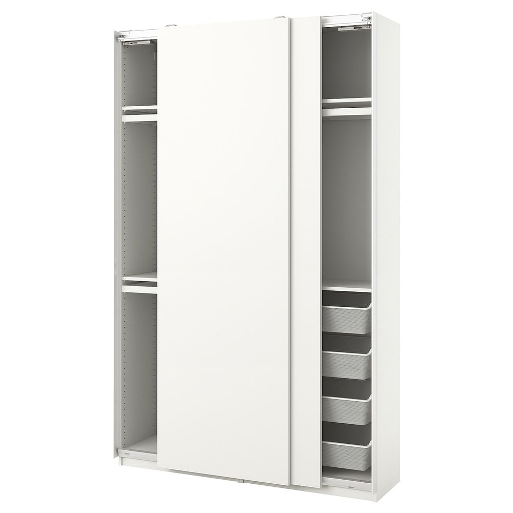 Гардероб, комбинация, белый 150x44x236 см IKEA PAX ПАКС / HASVIK ХАСВИК 993.842.59 - фото 1