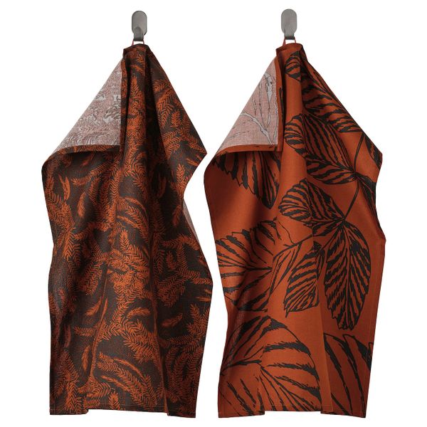 Полотенце кухонное, черный/красный 50x70 см IKEA HÖSTKVÄLL ХЁСТКВЭЛЛ 704.974.93 - фото 1