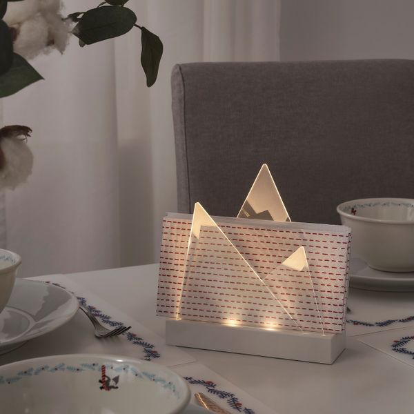 Светодиодная салфетница, с батарейным питанием белый IKEA ВИНТЕРФЕСТ 404.362.84 - фото 3