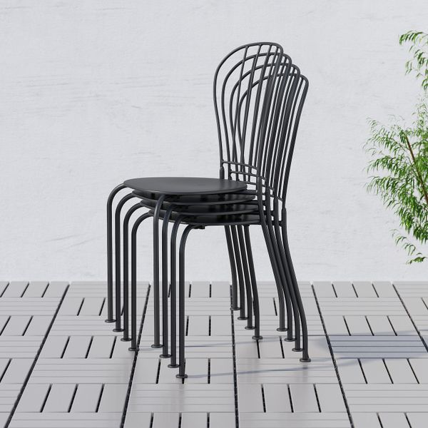 Садовый стул, серый IKEA LÄCKÖ ЛЭККЭ 803.761.36 - фото 3