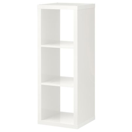 Стеллаж, глянцевый белый, 42x112 см IKEA KALLAX КАЛЛАКС 305.158.23