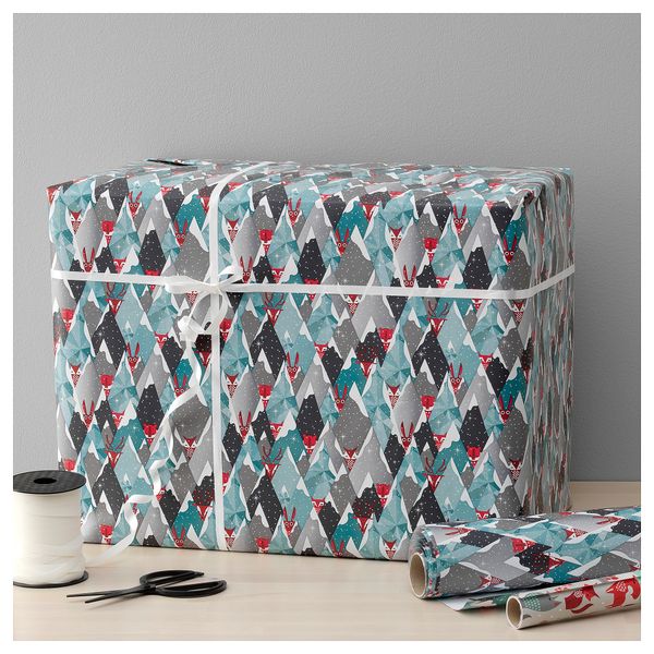 Рулон оберточной бумаги ВИНТЕР 2017, зима с рисунком (4x1.2 м) - схема-чертеж с размерами