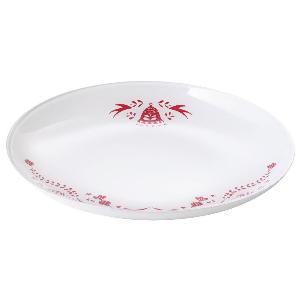 Тарелка десертная ВИНТЕР 2016, с рисунком красный (20 см) - фото 1