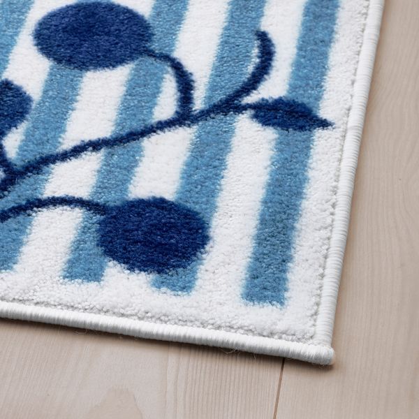 Ковер, в полоску синий-белый 133x160 см IKEA GULSPARV ГУЛСПАРВ 104.271.01 - фото 3