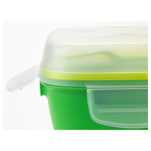 Контейнер для салата БЛАНДНИНГ, зеленый (17x17x11 см) - фото 5