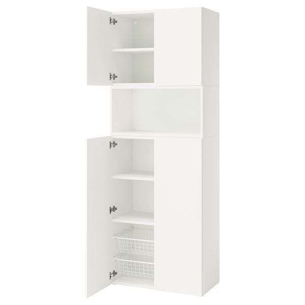 Комбинация для хранения с дверцами, белый, Fonnes белый, 80x42x221 см IKEA PLATSA ПЛАТСАA ПЛАТСА 495.858.68 - фото 1