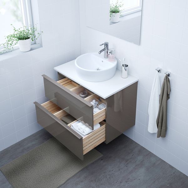 Шкаф под раковину, столешница 45, раковина, 82x49x74 cm IKEA GODMORGON ГОДМОРГОН, TOLKEN ТОЛКЕН 991.878.95 - фото 3