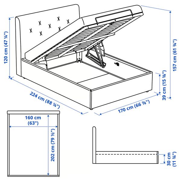 IKEA, дополнительный ракурс - схема-чертеж с размерами