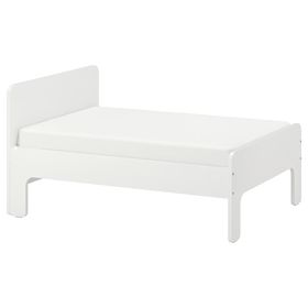 SLÄKT Раздвижная кровать с реечным дном - белый 80x200 см