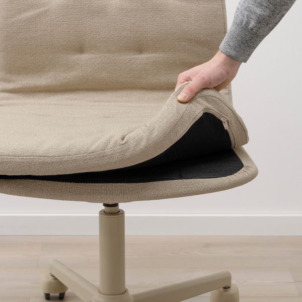 Конференц-стул, на колесиках, Нагген бежевый IKEA MULLFJÄLLET МУЛЛЬФЬЕЛЛЕТ 193.998.01 - фото 8