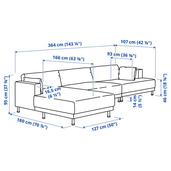 IKEA, дополнительный ракурс - схема-чертеж с размерами