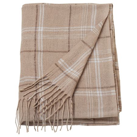 Плед, бежевый 140x205 см IKEA ANNAMIA АННАМИА 805.086.03