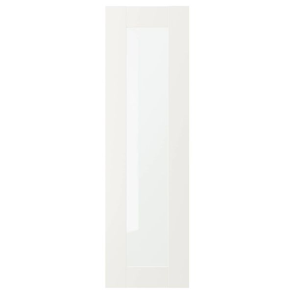 Стеклянная дверь, белый 30x100 см IKEA SÄVEDAL СЭВЕДАЛЬ 203.672.67 - фото 1