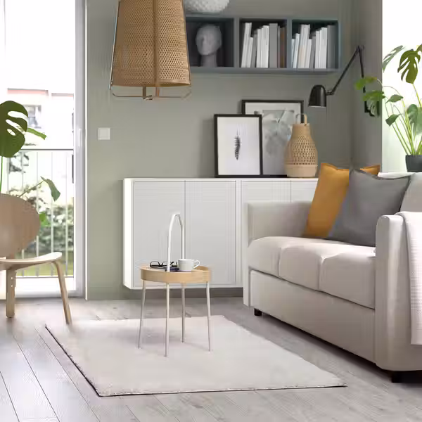 ÄRENDE ЭРЕНДЕ Ковер, длинный ворс - белый с оттенком 120x180 см - фото 3